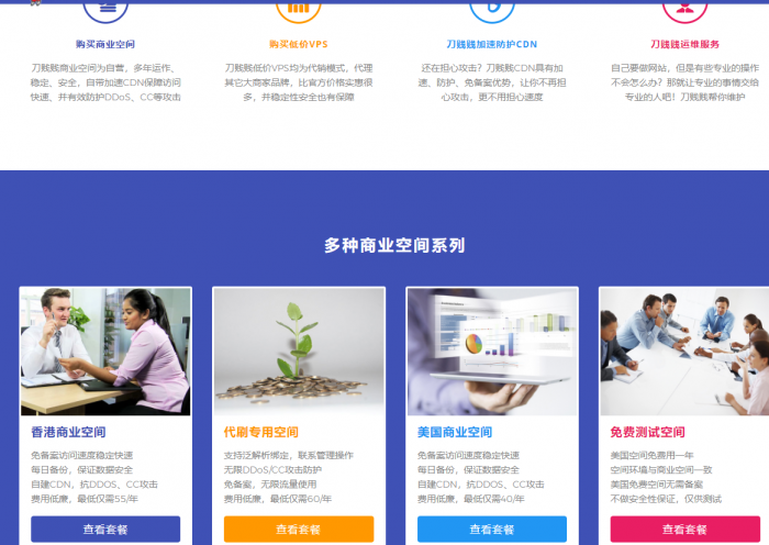 最新好用的简洁大方的idc首页模板插图1