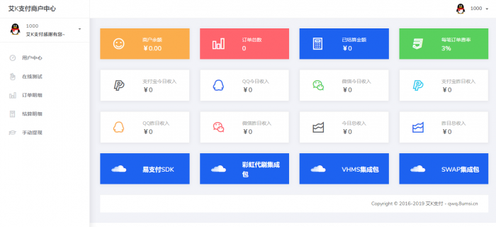 最新内外页面易支付程序打包艾K修改版插图3