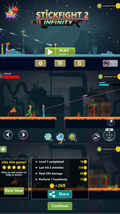 火柴人闯关游戏 坚持决斗2