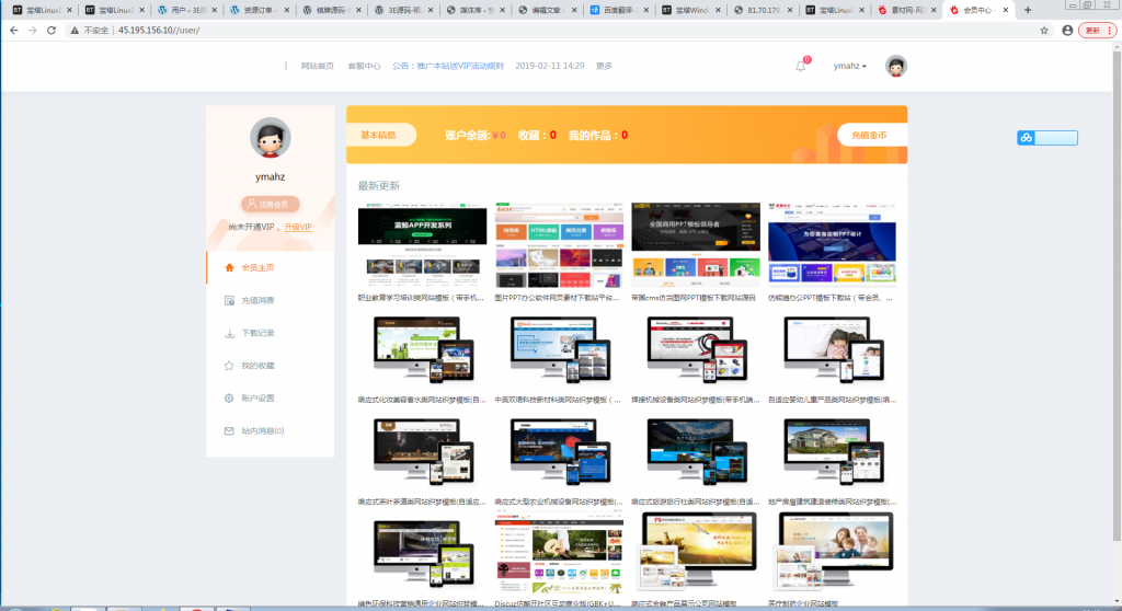 素材网源码资源下载站源码,带用户中心和VIP充值系统,后台管理+素材下载+积分金币下载【站长亲测】插图14 素材网源码资源下载站源码,带用户中心和VIP充值系统,后台管理+素材下载+积分金币下载【站长亲测】插图14