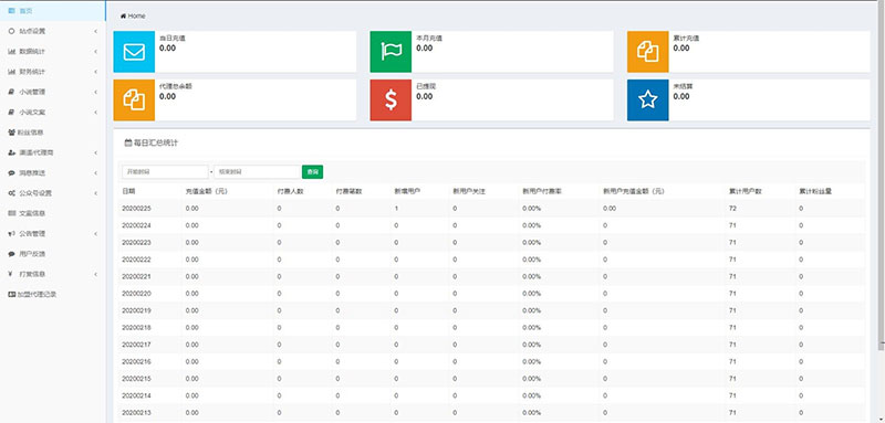 Thinkphp内核掌上阅读小说系统源码支持公众号代理分站支付APP打包下载插图8 Thinkphp内核掌上阅读小说系统源码支持公众号代理分站支付APP打包下载插图8