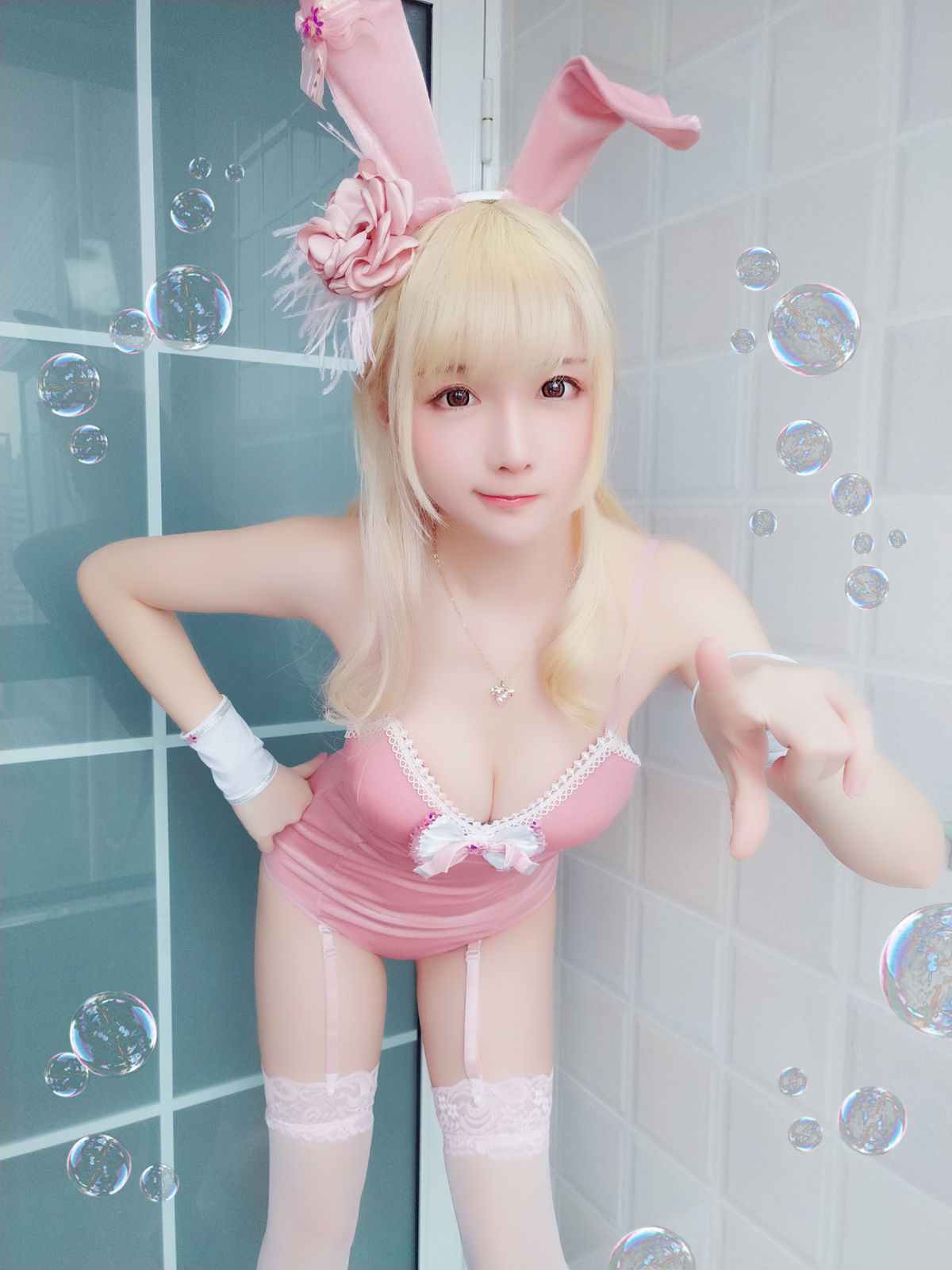 福利美图 小姐姐星之迟迟-粉红泡泡包插图3