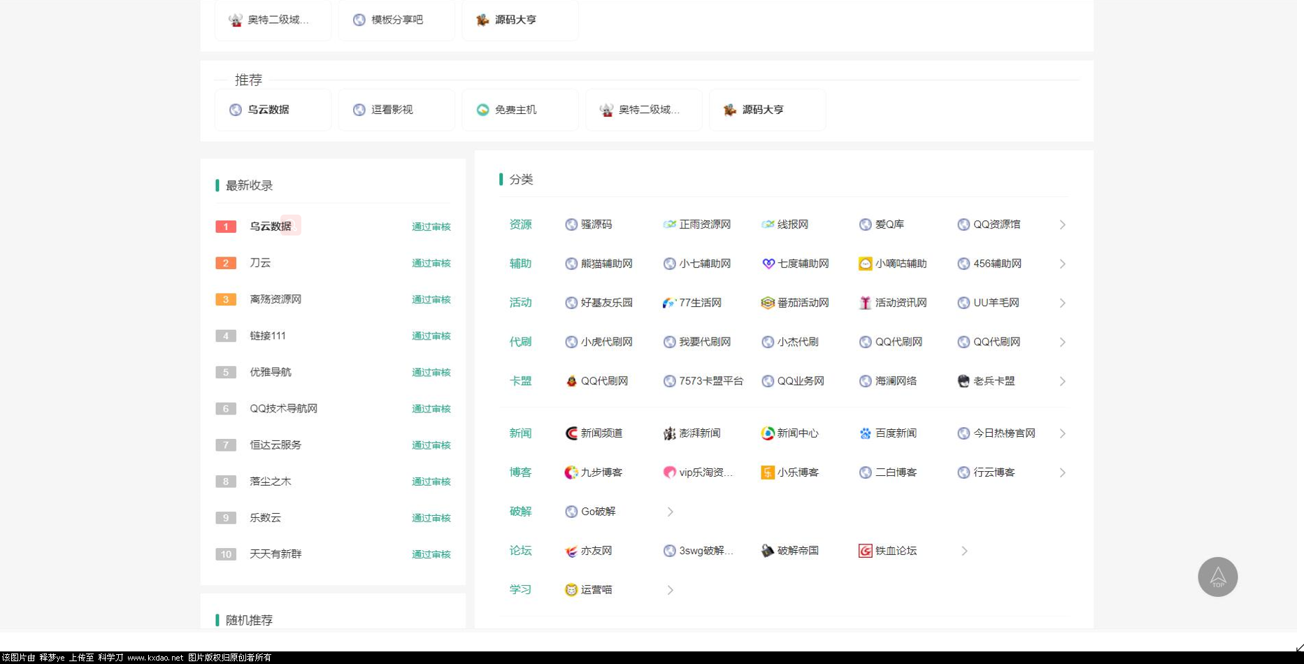 首发运营级导航源码-附带新秀导航全站数据插图3