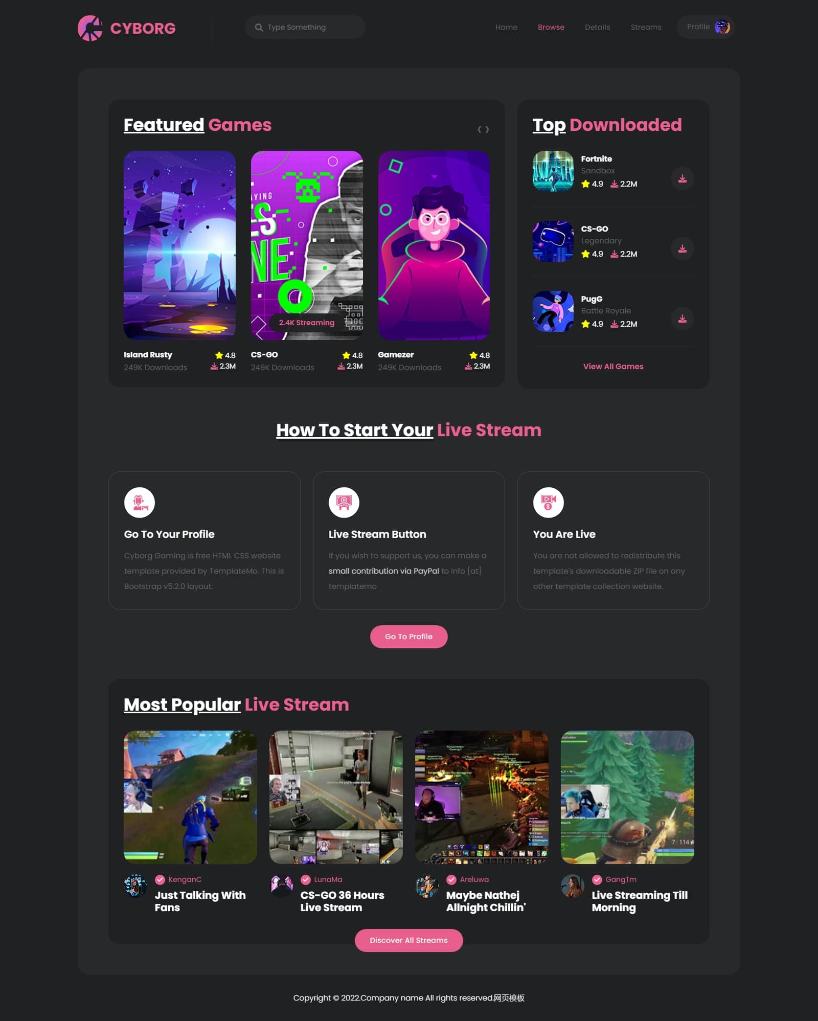 D1215 【HTML5模板】热门游戏体验宣传网站源码-宪雯學网